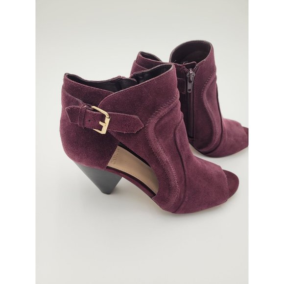Vince Camuto Shoes - Vince Camuto Size 9.5 Maroon Open Toe Booties